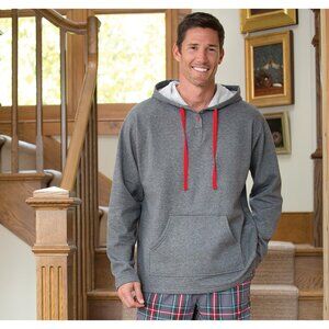 Pajamagram Gray Hoodie Sweatshirt Pocket Mens Size M Hooded Cozy Lounge‎ Sleep
